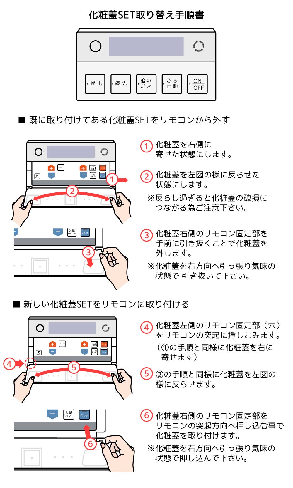 浴室リモコンRC-G001SPE用S化粧蓋