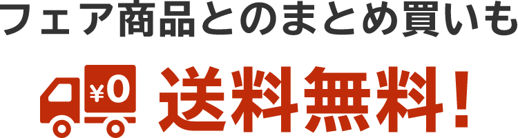 フェア商品とのまとめ買いも送料無料！